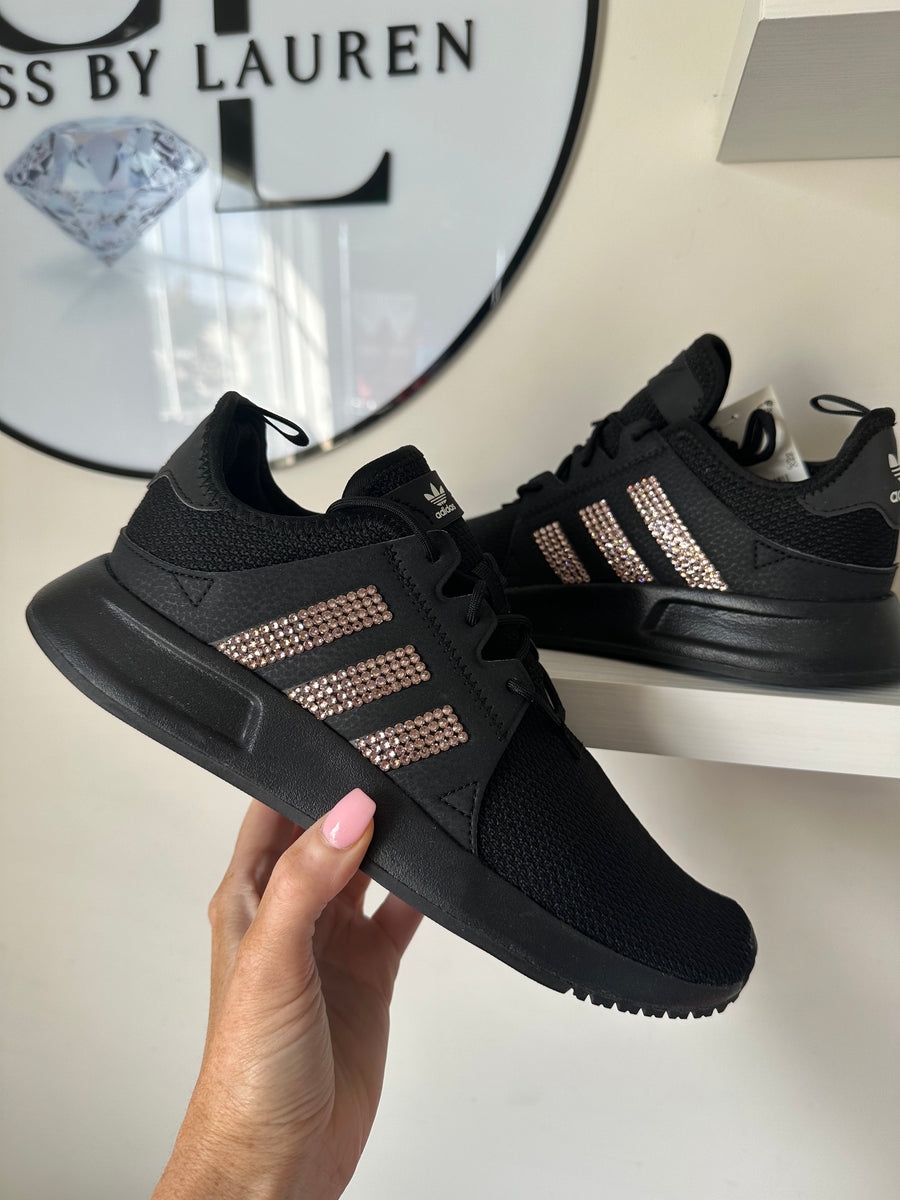 Black adidas sneakers with rose gold Clearance