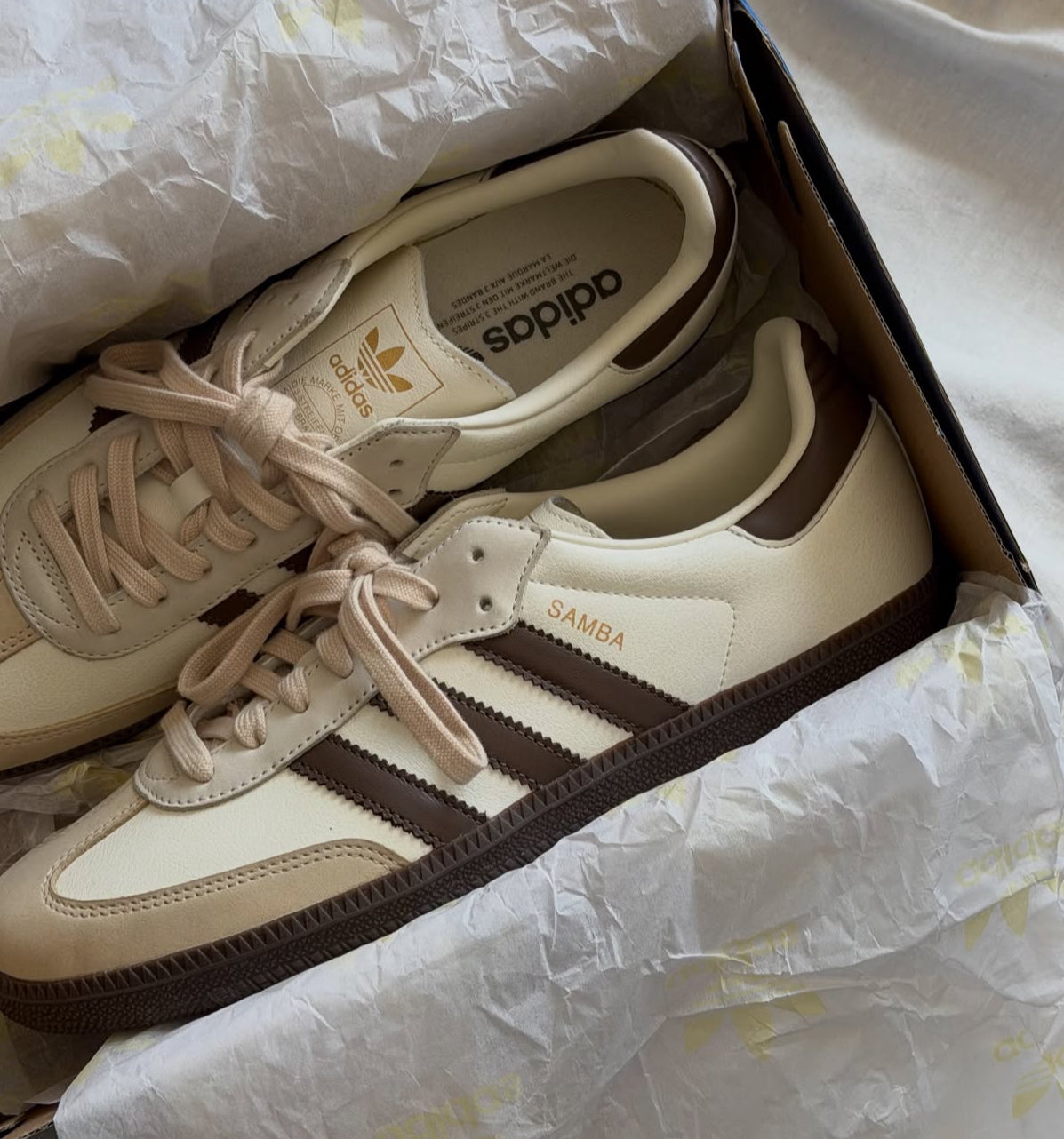 Women Brown Knit Adidas Samba