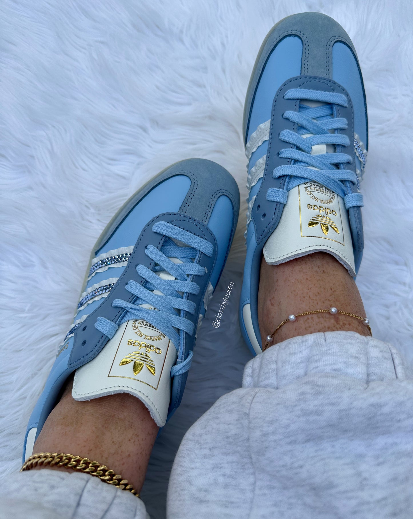 Special Edition Blue 💙 Bridgerton Adidas Sambas ☕️✉️