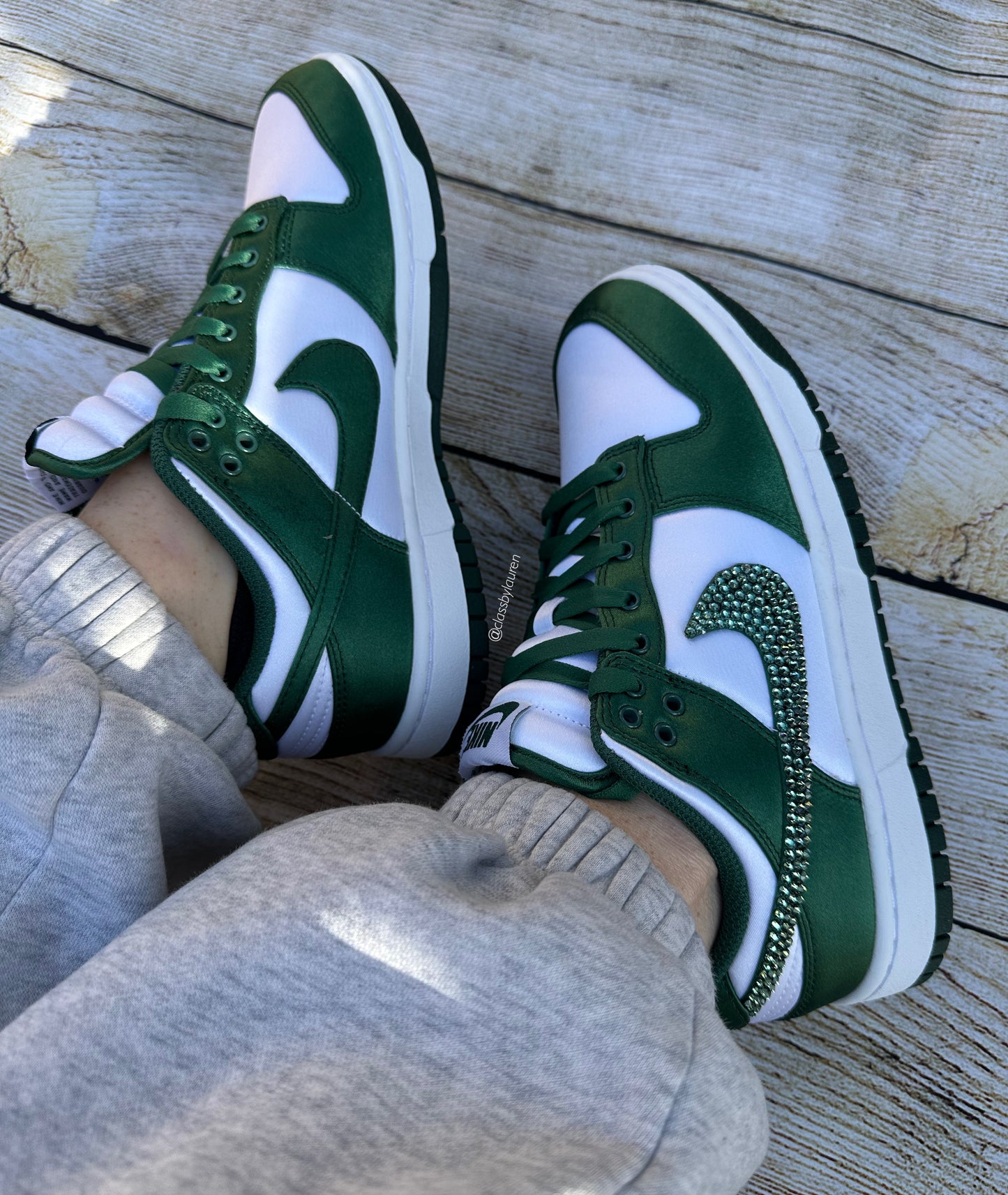Women’s Green Satin Dunks
