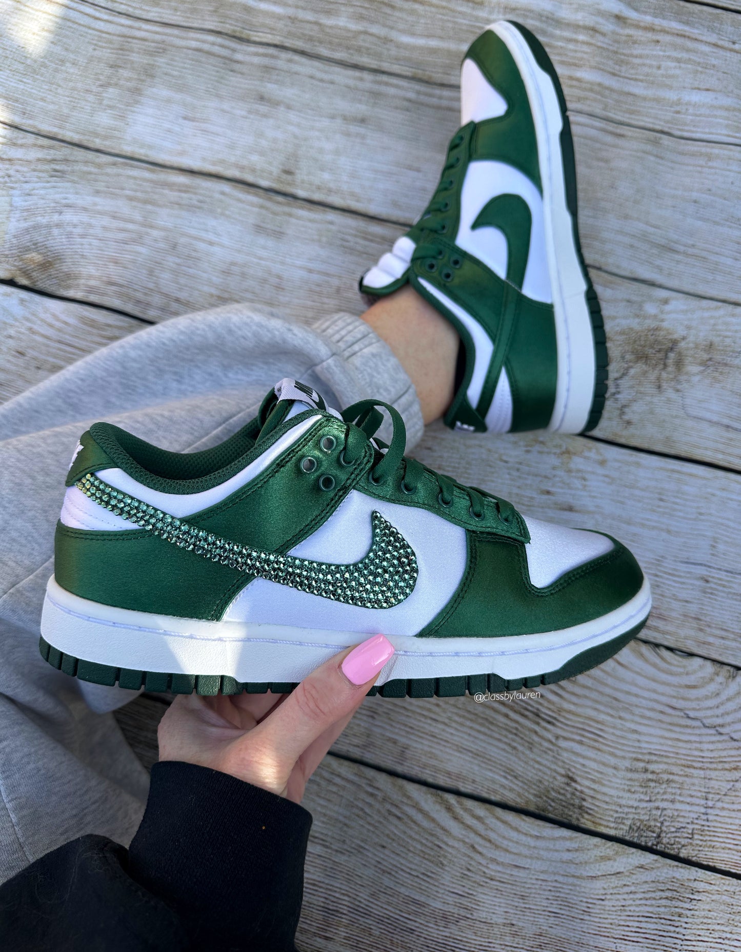 Women’s Green Satin Dunks