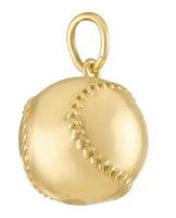 Gold Baseball Shoe Charm Pin