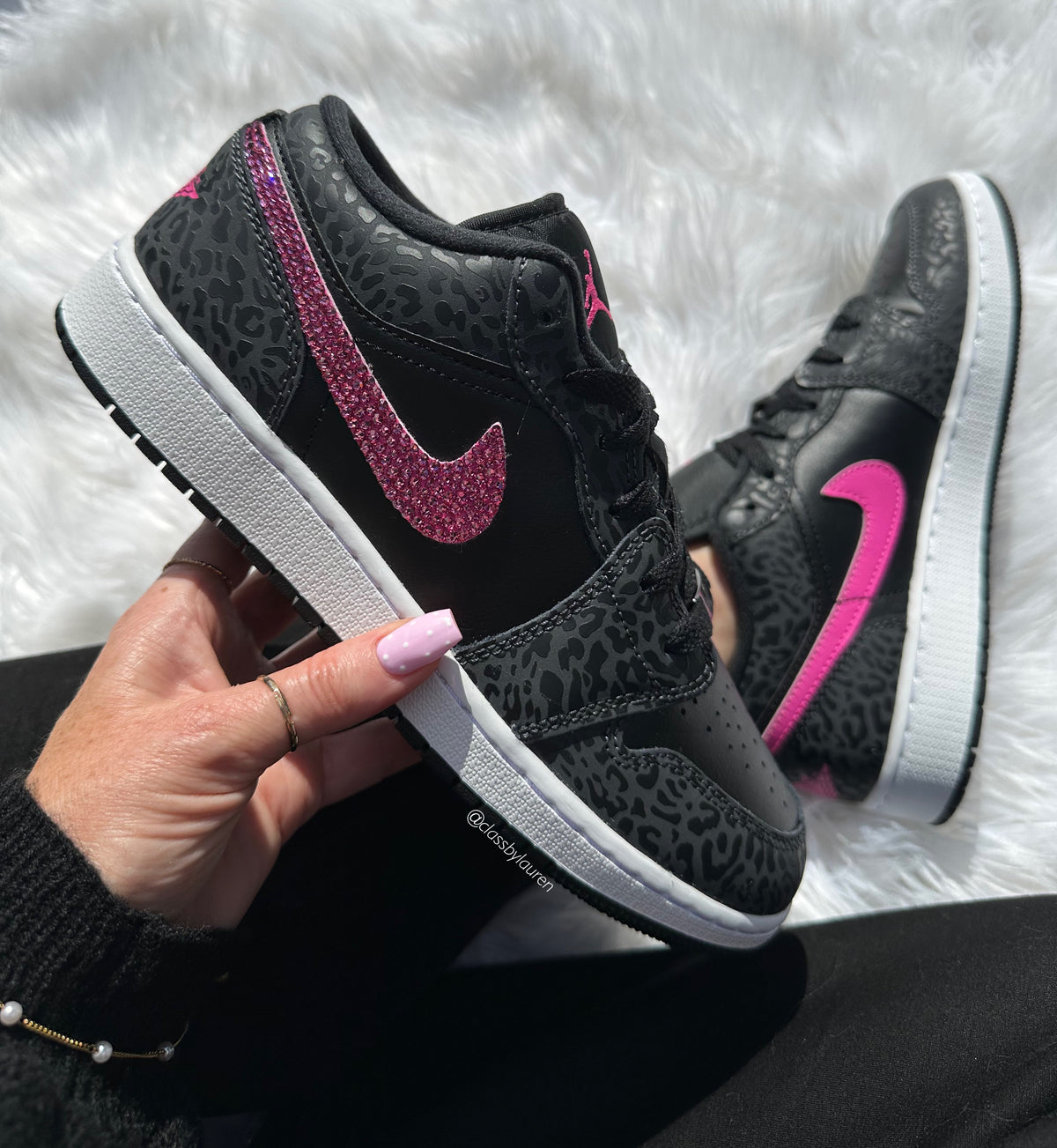 New Black Pink Leopard Nike Jordan 🖤🩷
