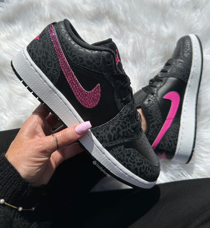 New Black Pink Leopard Nike Jordan 🖤🩷