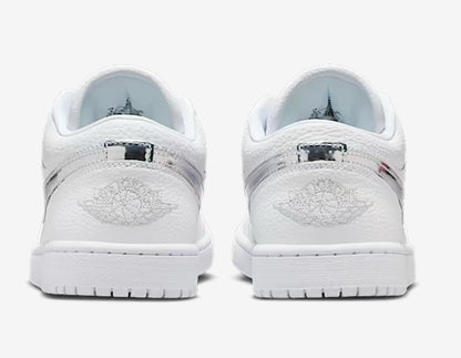 Metallic White Silver Nike Jordans