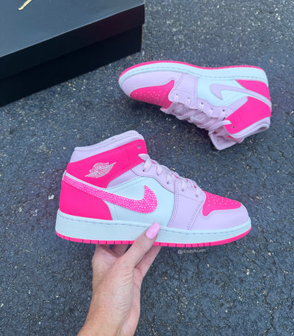 Barbie Nike Air Jordan Hot Pink Mids