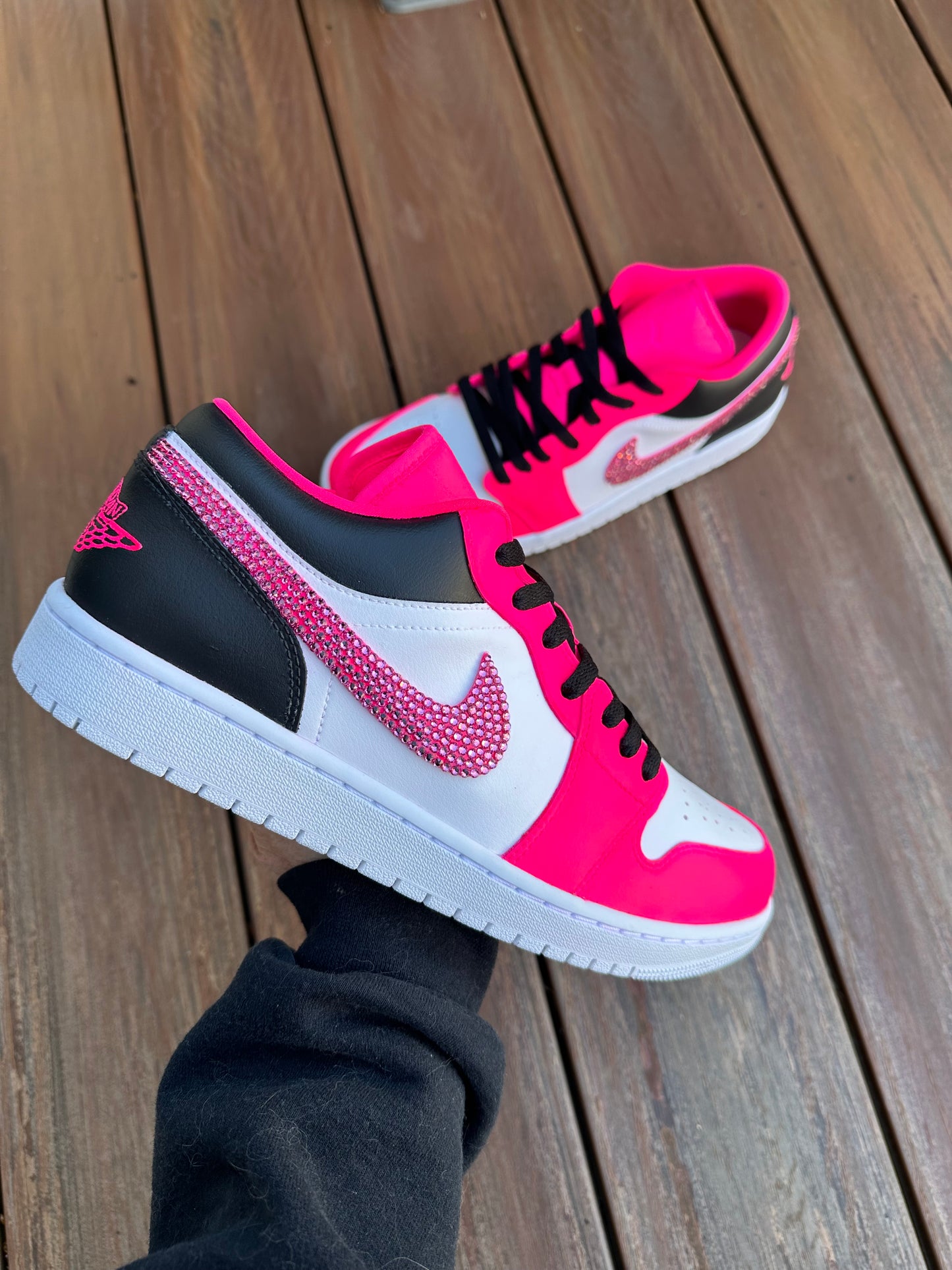 Women’s Air Jordan 1 Hand Painted Hot Pink