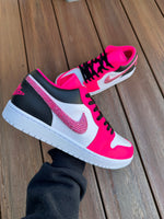 Women’s Air Jordan 1 Hand Painted Hot Pink *Kyle Richards*