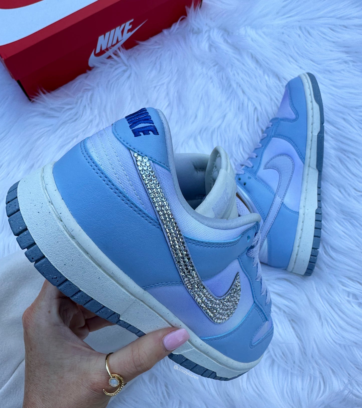 Women’s Nike Blue Canvas Dunks