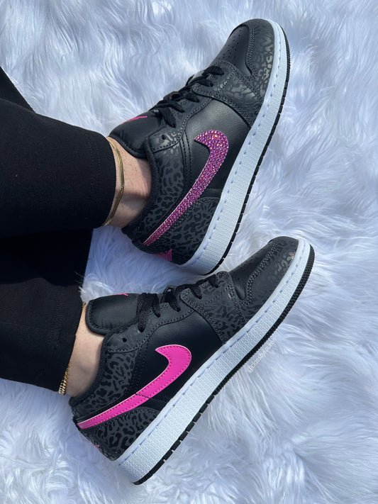 New Black Pink Leopard Nike Jordan 🖤🩷