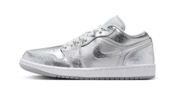 metallic silver air jordans