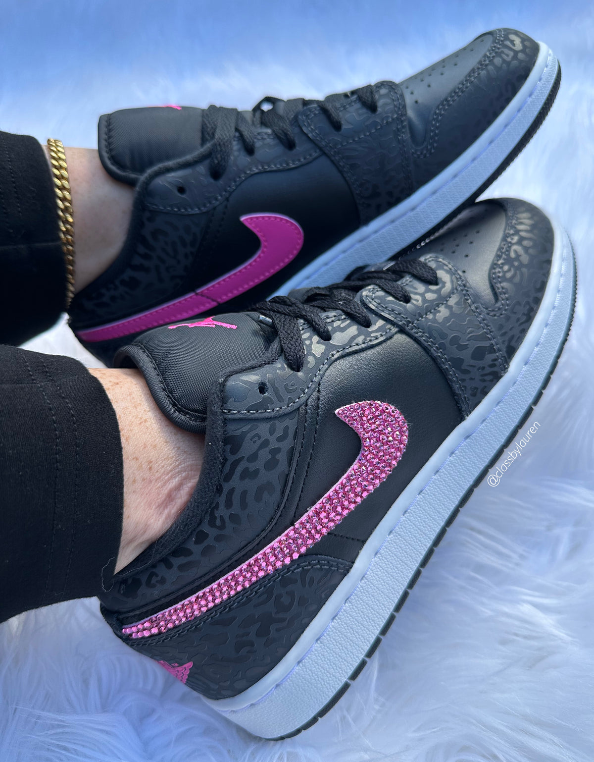 New Black Pink Leopard Nike Jordan 🖤🩷