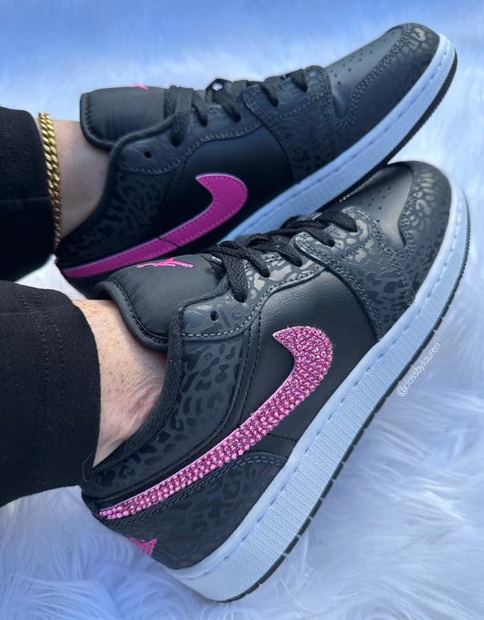 New Black Pink Leopard Nike Jordan 🖤🩷