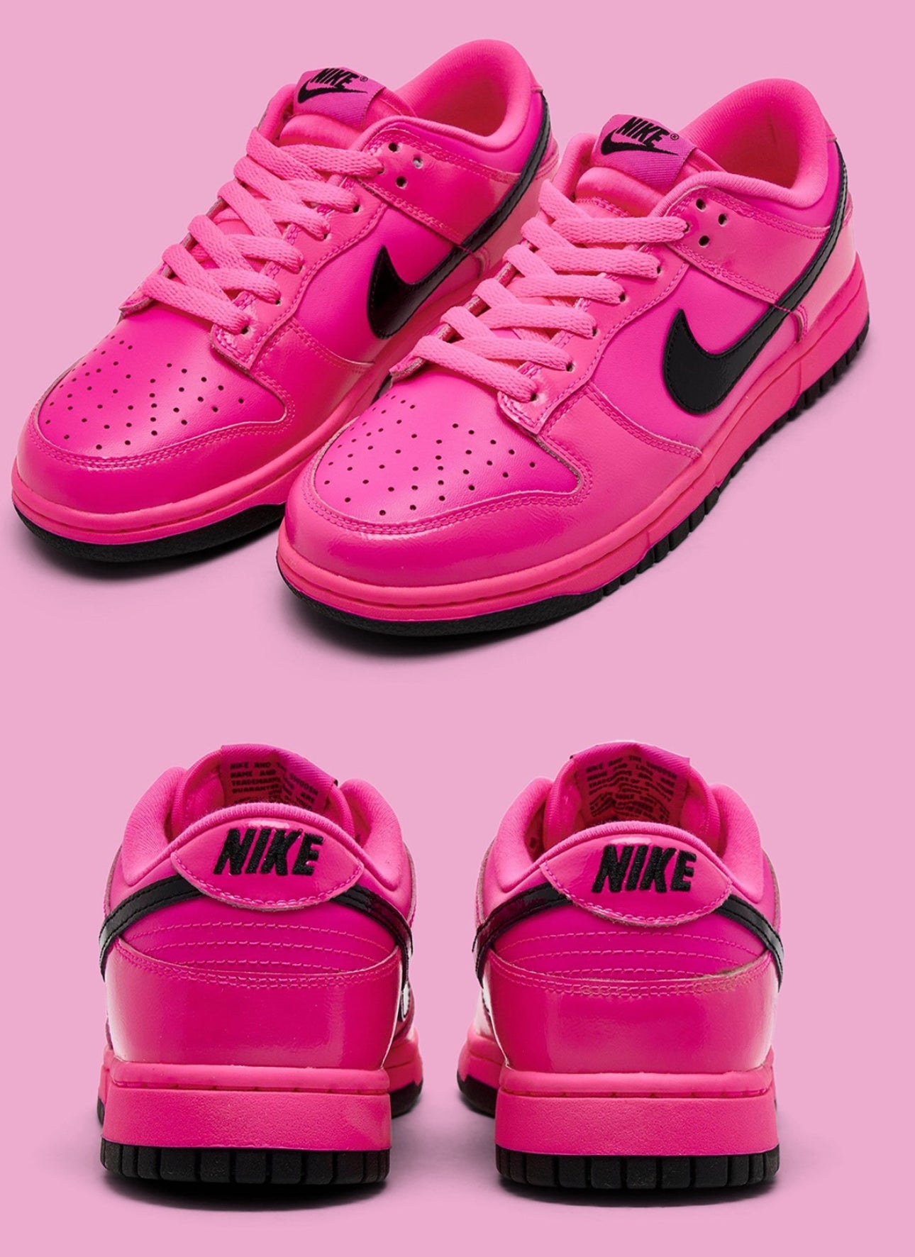 🩷 New Women Pink Black Dunks 🖤