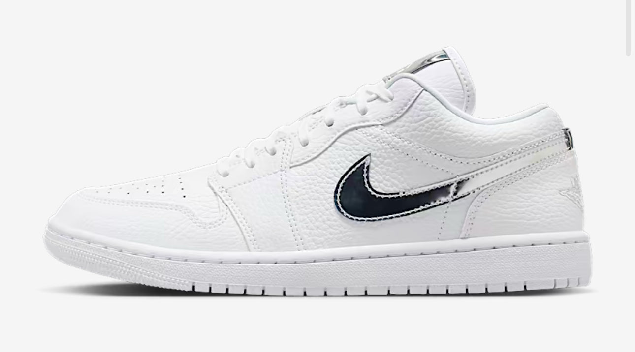Metallic White Silver Nike Jordans