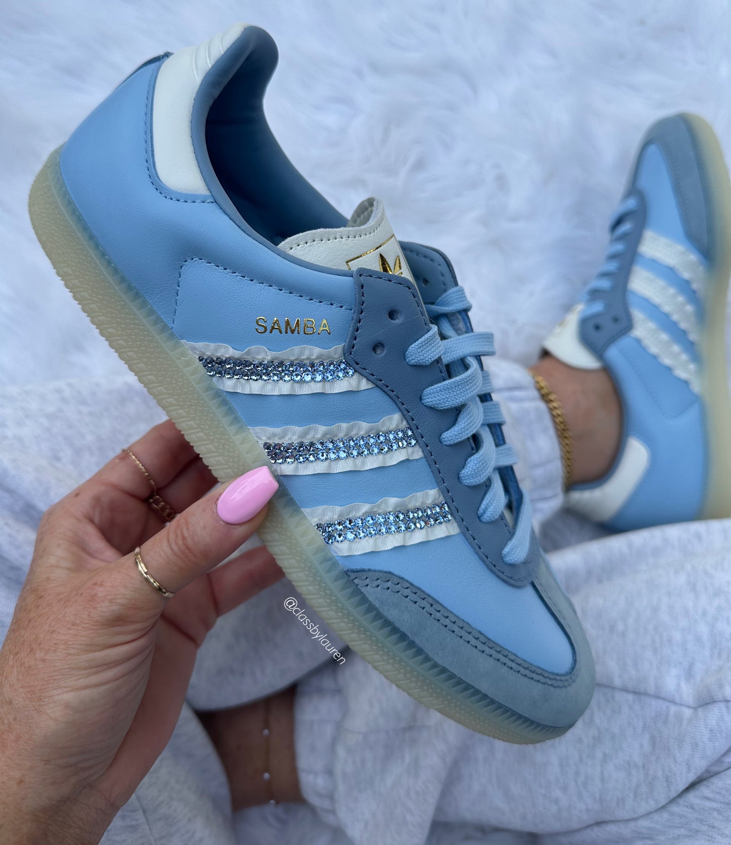 Special Edition Blue 💙 Bridgerton Adidas Sambas ☕️✉️