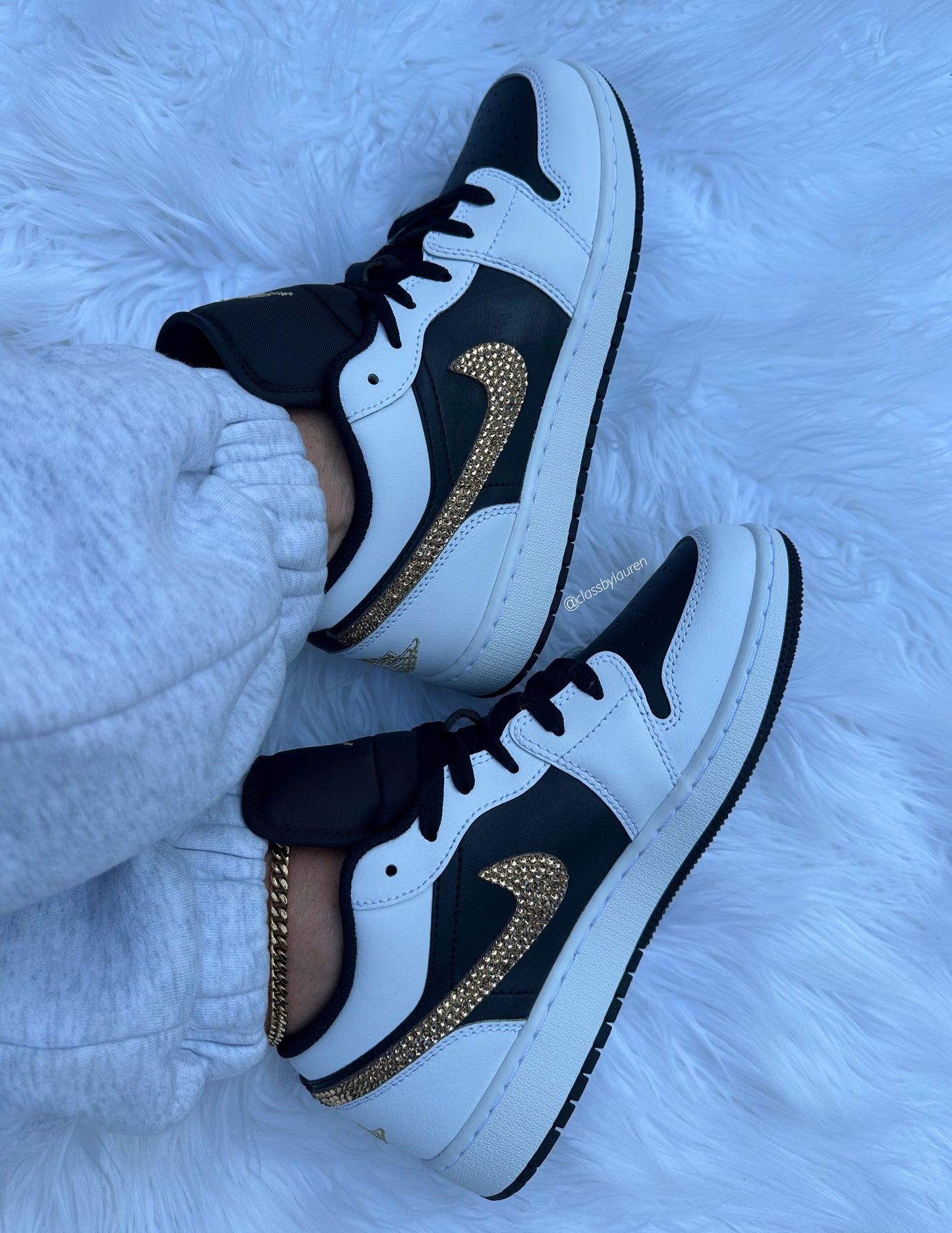 Women Nike Air Jordan 1 Metallic Gold Panda
