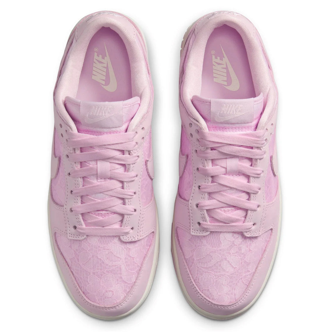 Women Pink Lace Nike Dunks