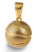 Gold Basketball Shoe Charm Pin