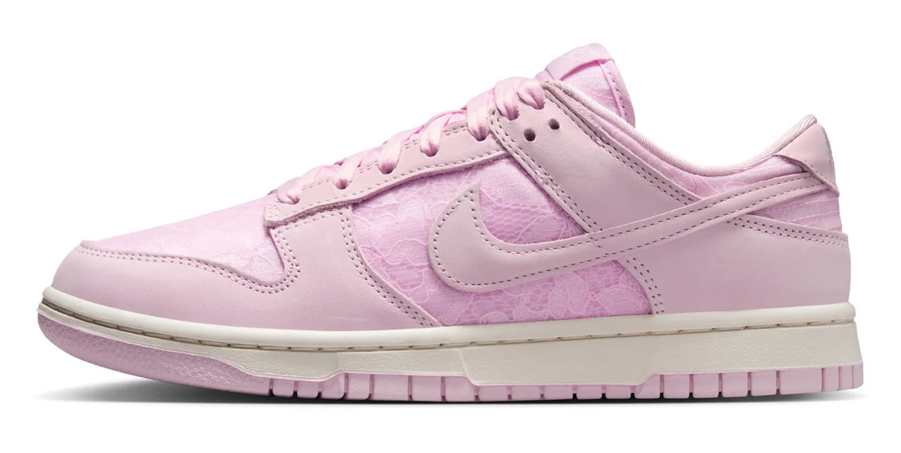 Women Pink Lace Nike Dunks