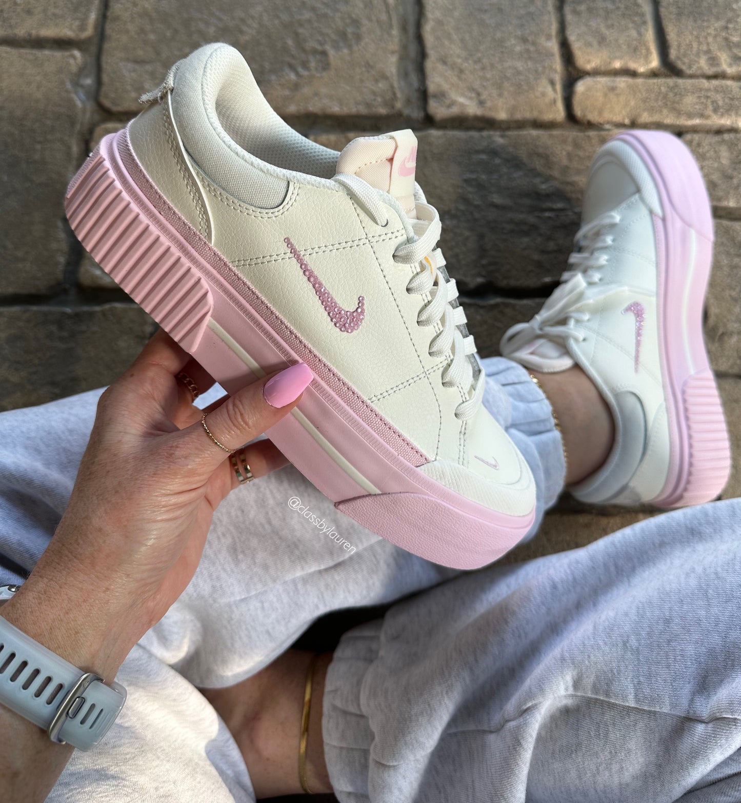 New Womens Pink Nike Platform