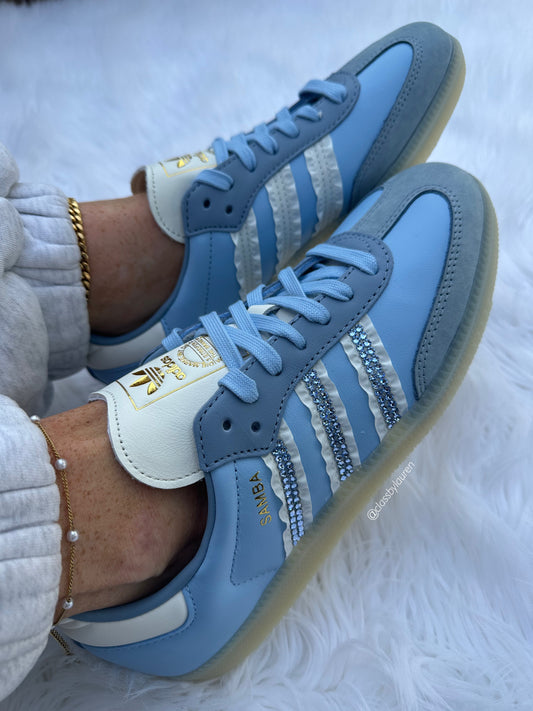 Special Edition Blue 💙 Bridgerton Adidas Sambas ☕️✉️