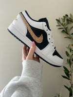 Women Nike Air Jordan 1 Metallic Gold Panda