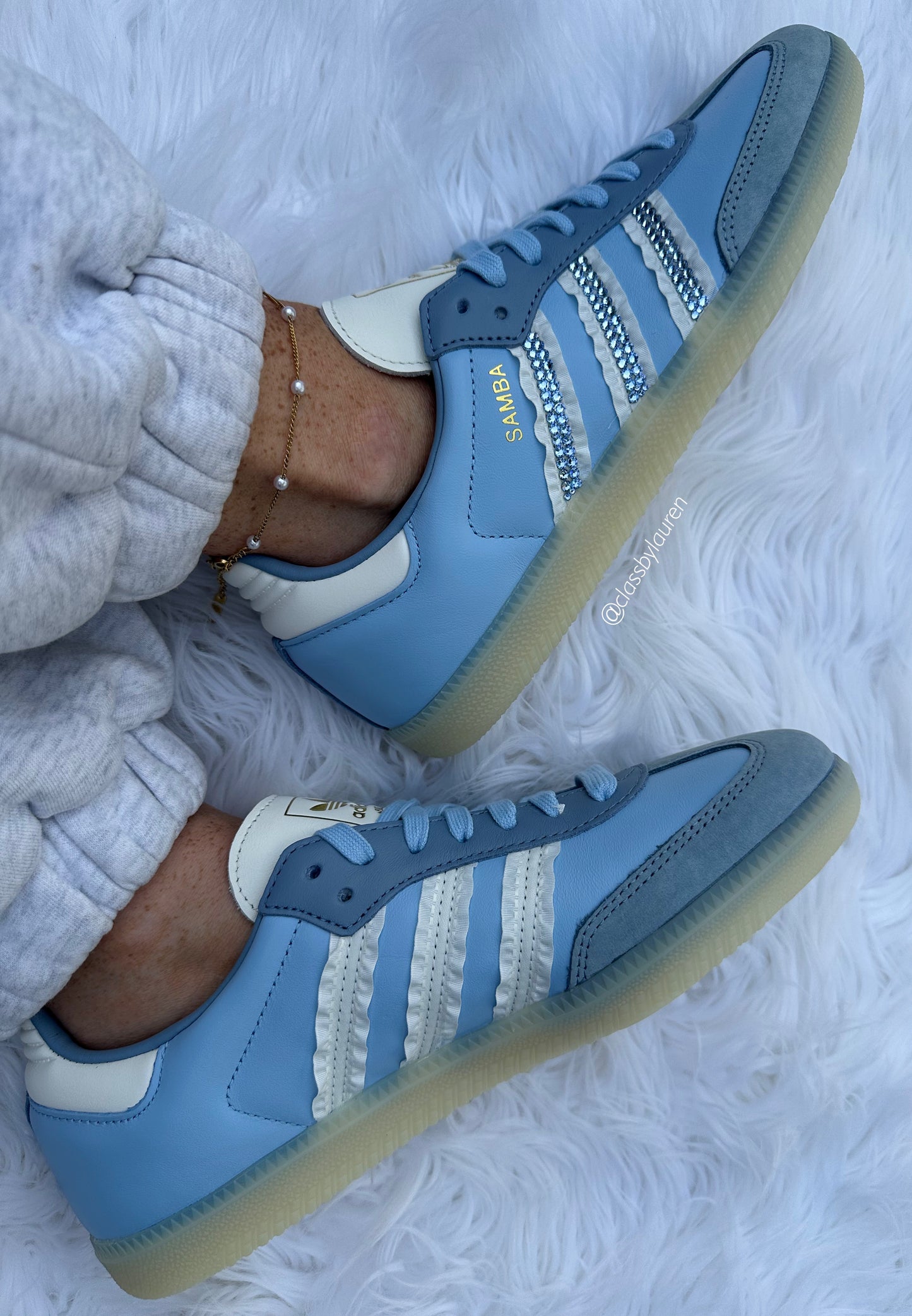 Special Edition Blue 💙 Bridgerton Adidas Sambas ☕️✉️