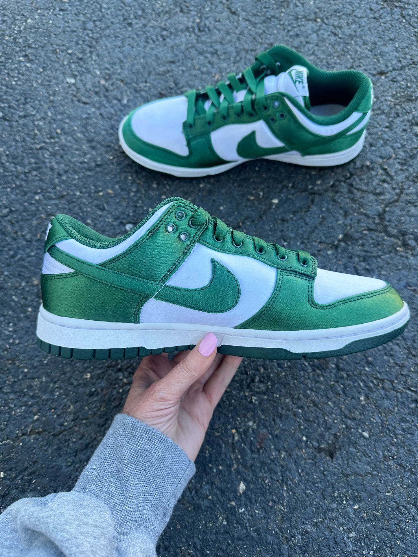 Women’s Green Satin Dunks