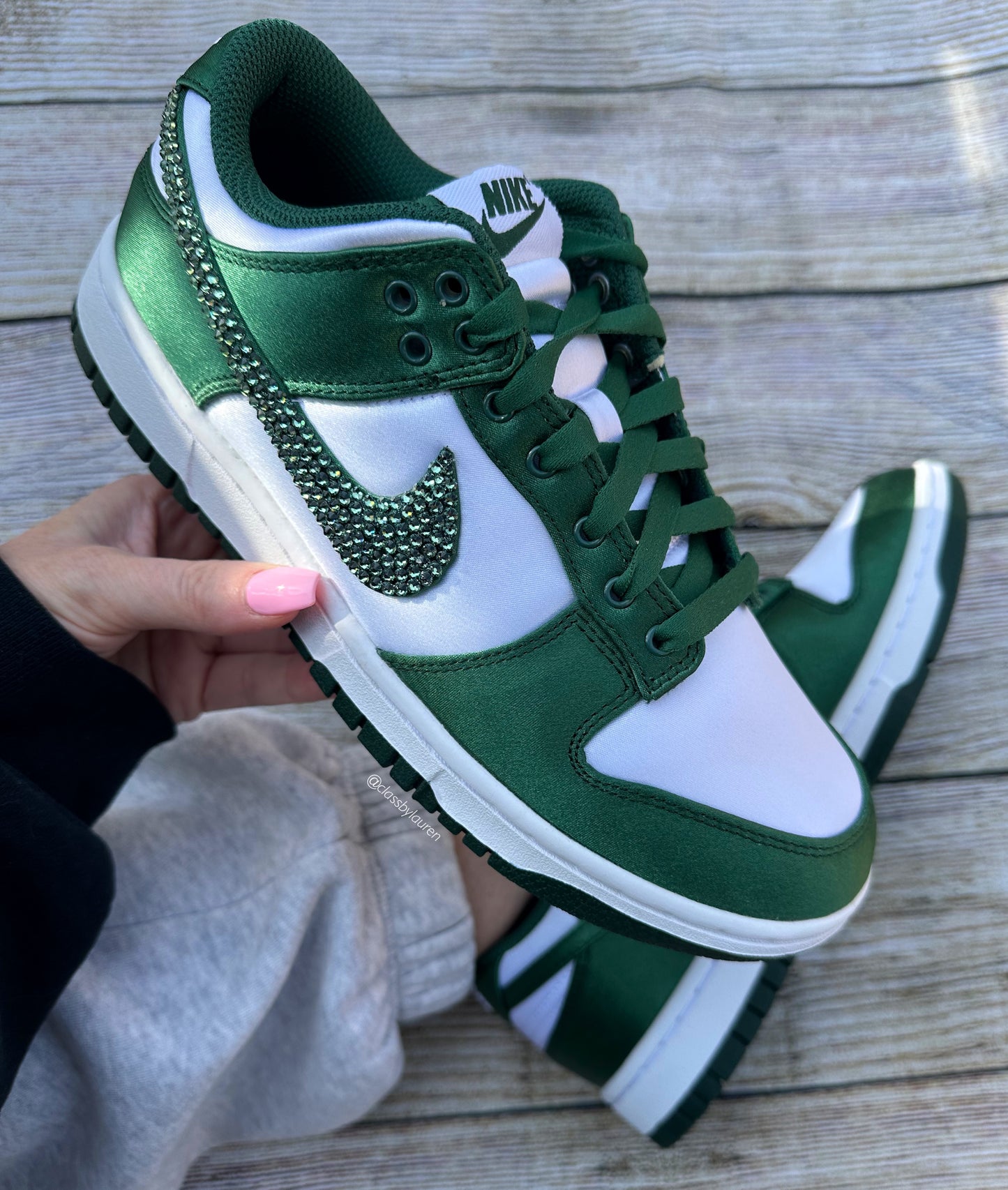 Women’s Green Satin Dunks