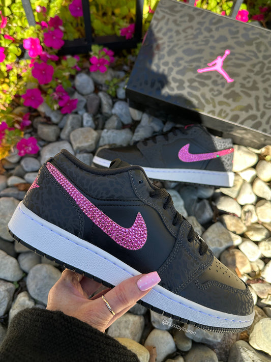 New Black Pink Leopard Nike Jordan 🖤🩷