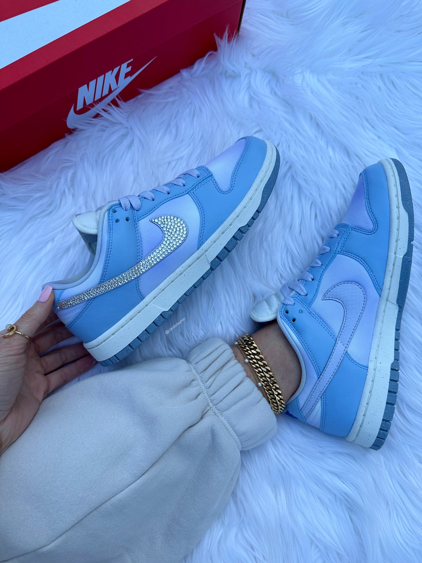 Women’s Nike Blue Canvas Dunks