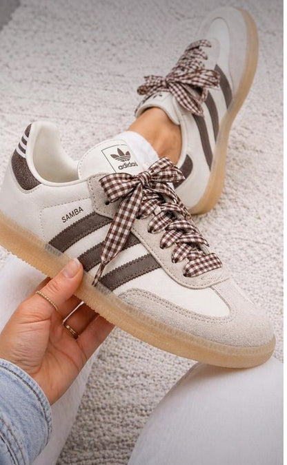 Women Brown Knit Adidas Samba