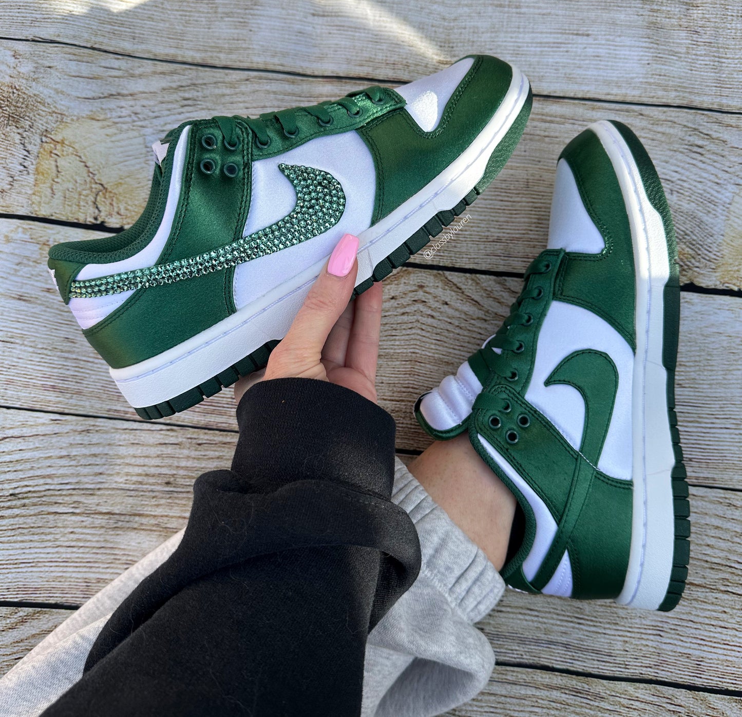Women’s Green Satin Dunks