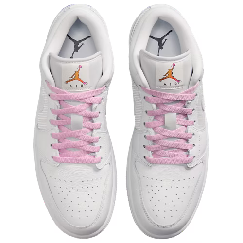Pink Bottom White Nike Jordans