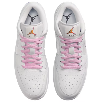 Pink Bottom White Nike Jordans