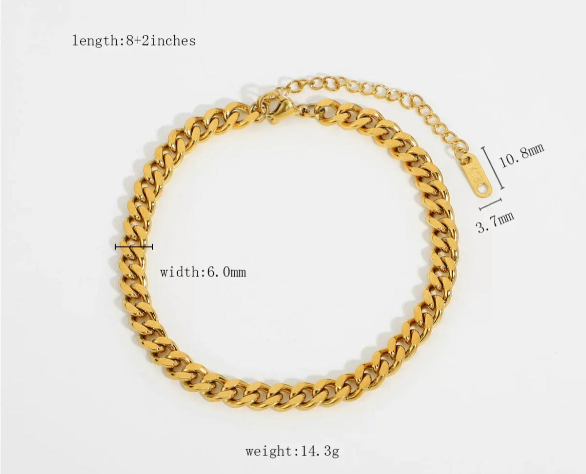 Regular Gold Anklet 6MM