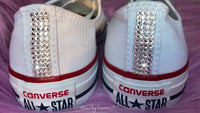 White Converse with Crystals