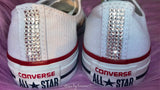 White Converse with Crystals