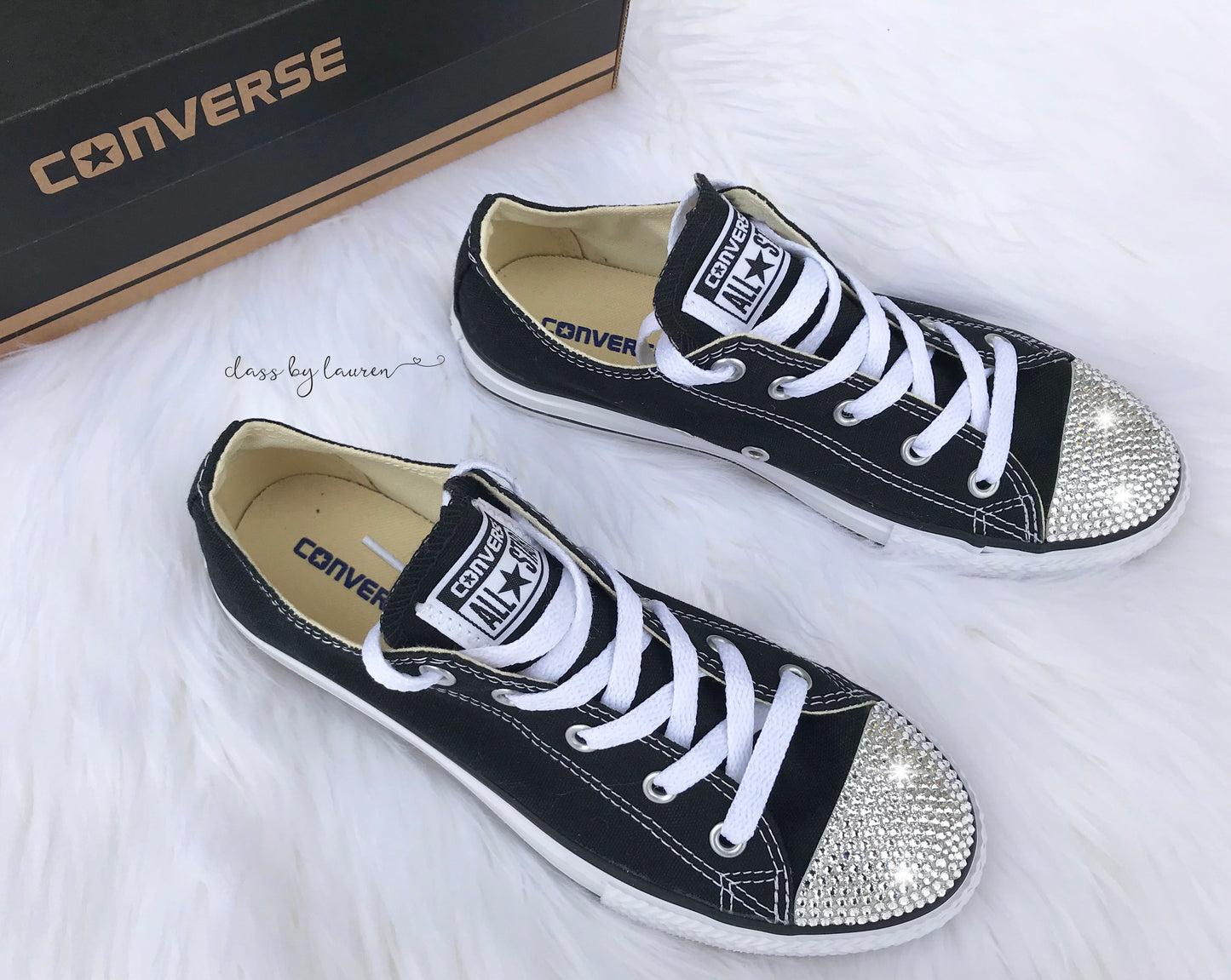 Black Converse with Crystals