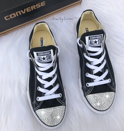 Black Converse with Crystals