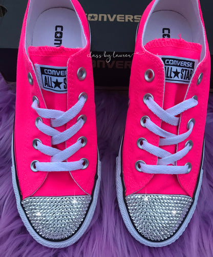 Pink Converse with Crystals
