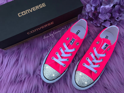 Pink Converse with Crystals