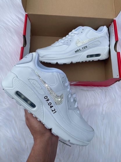 Custom Nike Wedding Shoes Name & Date