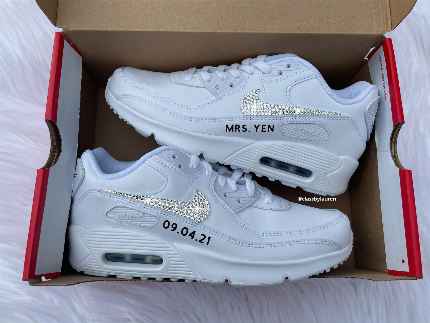 Custom Nike Wedding Shoes Name & Date