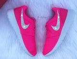 Hot Pink Nike Roshe with Crystals