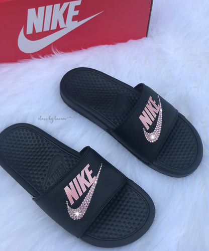 Nike Slides Rose Gold